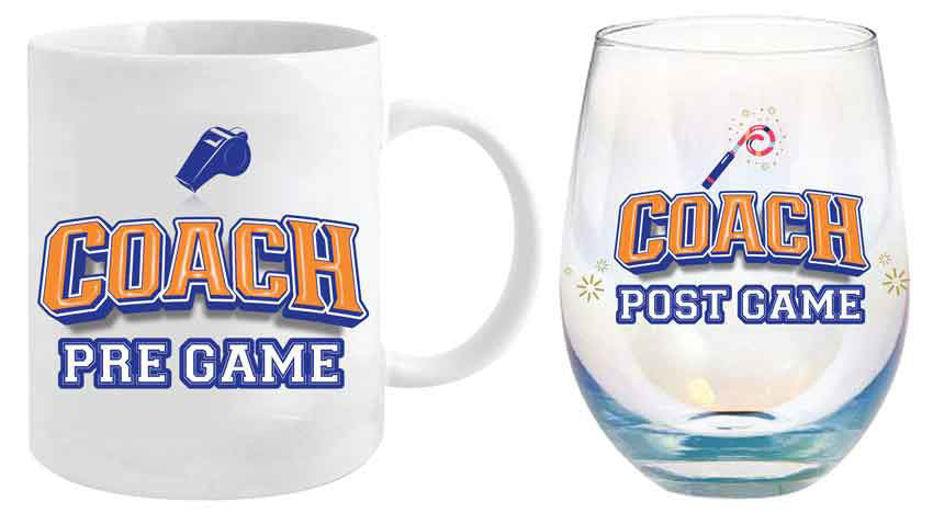 Coach Pre/Post Game Mug And Stemless Set