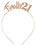 Rose Gold Metal Finally 21 Headband With Silver Diamantes