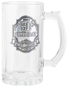 Happy 60th Badge Beer Stein 490ml
