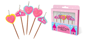 Heart & Crowns Candles 5 Pack