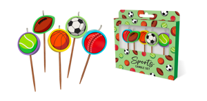 Sports Novelty Candles 5 Pack