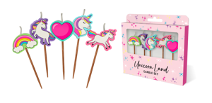 Unicorn Land Cake Candles 5 Pack