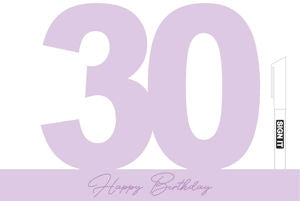 30th Periwinkle Purple Signature Block