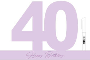 40th Periwinkle Purple Signature Block