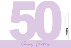 50th Periwinkle Purple Signature Block