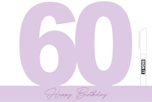 60th Periwinkle Purple Signature Block