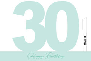 30th Minty Green Signature Block