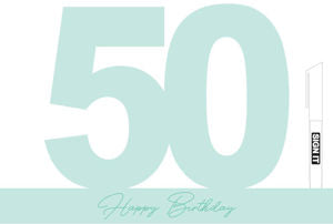 50th Minty Green Signature Block