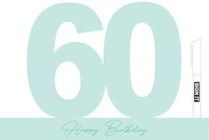60th Minty Green Signature Block