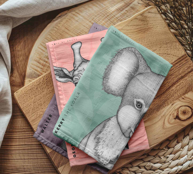 Dots By Donna Georgi The Giraffe Cotton Tea Towel