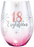 18 'Eighteen' Holographic Stemless Wine Glasses 560ml