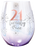 21 'Twenty One' Holographic Stemless Wine Glasses 560ml