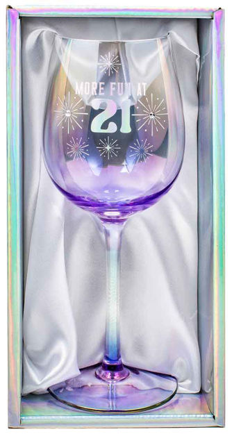 21st Purple Wine Holographic Glass 430ml