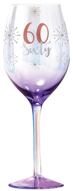 60 'Sixty' Holographic Wine Glasses 430ml