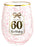 Happy 60th Birthday Pretty Bow Stemless Glass 560ml