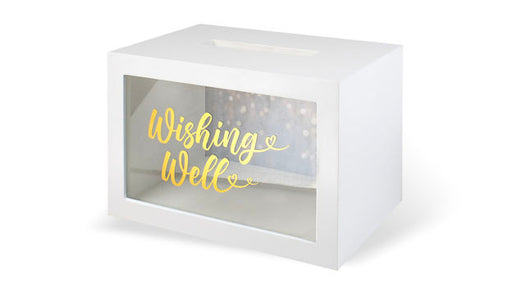 LED Wishing Well/Money Box, Gold Foil