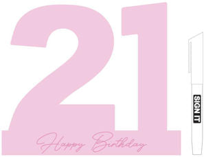 21 Fairy Floss Edition Mini Sign It Block