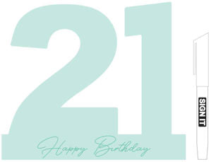 21 Minty Green Mini Sign It Block