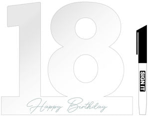 18 White Mini Sign It Block