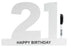 21 White Mini Sign It Block