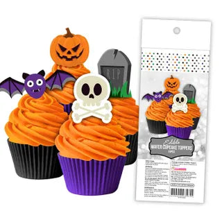 BB Sale Halloween Edible Wafer Cupcake Toppers 16 Piece Pack