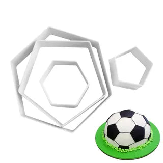 Soccer Ball (Hexagon/Octogon) Cookie Cutter 4 Pieces