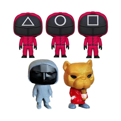 Squid Game Figurine Toppers 5 Piece Set