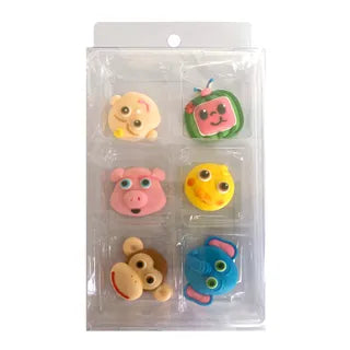 6 Piece Cocomelon Sugar Decorations Set