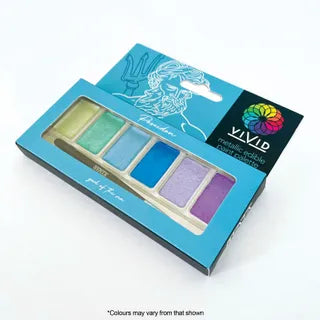 Vivid Metallic Edible Paint Palette Poseidon