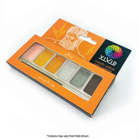 Vivid Metallic Edible Paint Palette Zeus