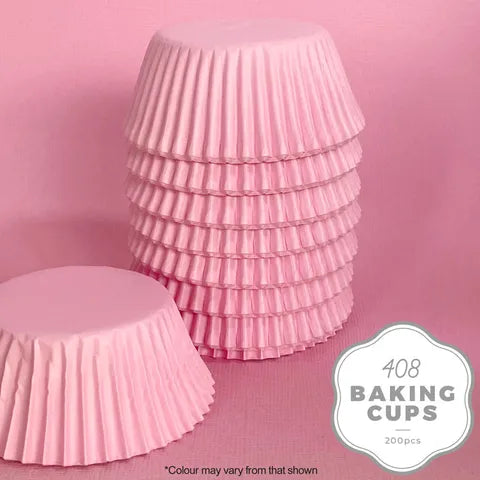 408 Baking Cups Pastel Pink 200 Pcs