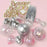 Pink, Clear And Silver Deco Ball, Fan And Butterfly Topper Set 27 Pieces