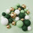 Green,White & Gold Foam Ball Toppers 32Pcs