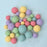 Pastel Rainbow Foam Ball Toppers 32Pcs