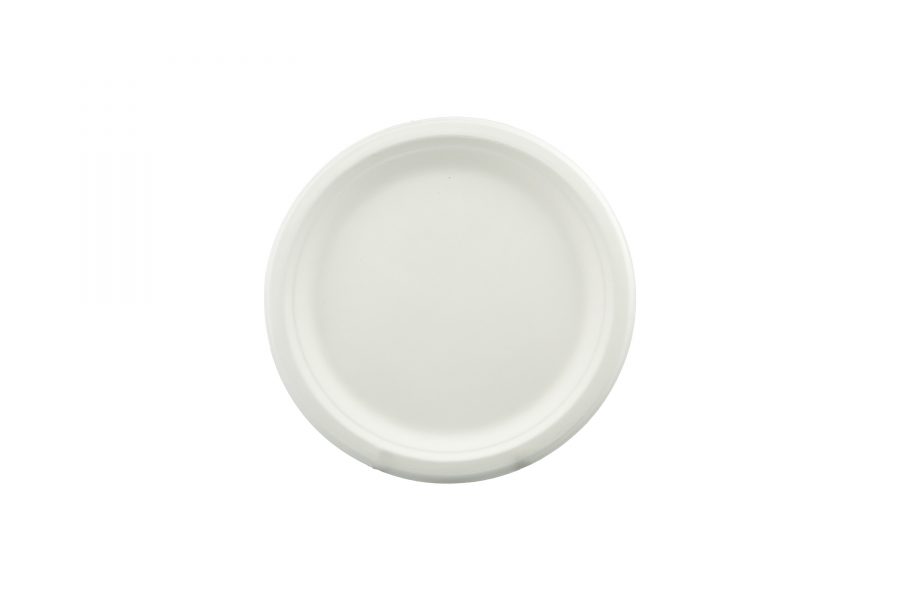 Sugarcane Lunch Plates 180mm White Pack of 25