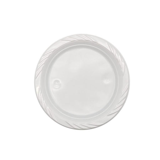 Plastic Lunch Plate 180mm 25 Pack - White