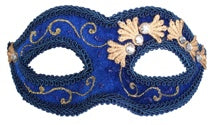 Coco Blue Velvet Eye Mask