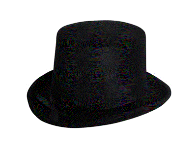 Black Lincoln Top Hat