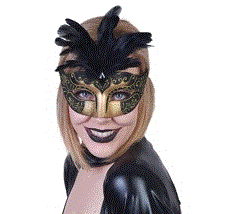 Gabrielle Eye Mask With Feathers