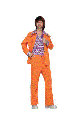 Orange 70's Leisure Suit