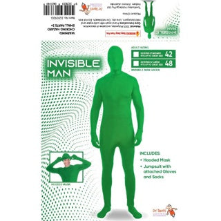 Adult Invisible Man Green Size XL