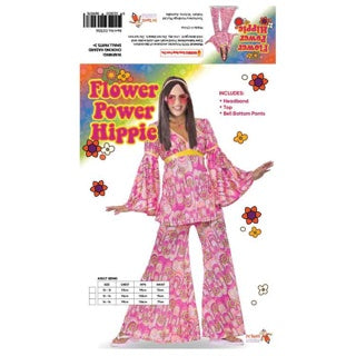 Flower Power Hippie Costume 14-16