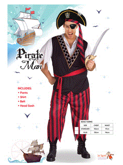 Pirate Man Plus Size Costume