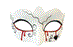 White Eye Mask With Bleeding Eyes
