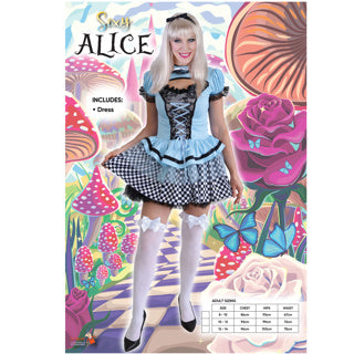 Sexy Alice Adult Costume Size 12 to 14