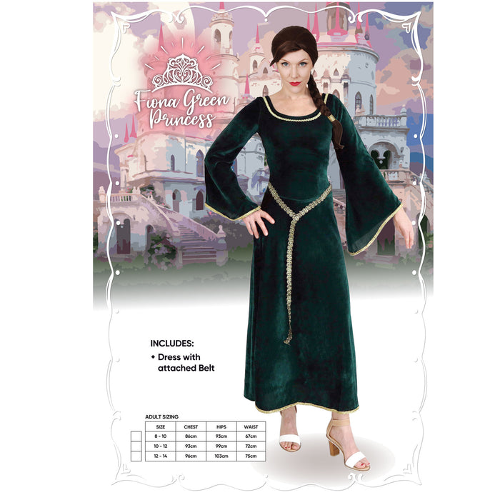 Fiona Green Princess Size 12 to 14