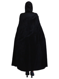 Velvet Cape with Hood - Black