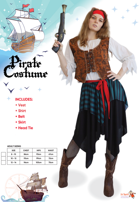 Women's Pirate Costume - 8-10