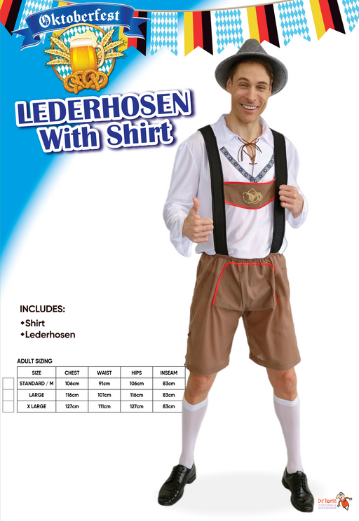 Lederhosen with Shirt - Extra Large