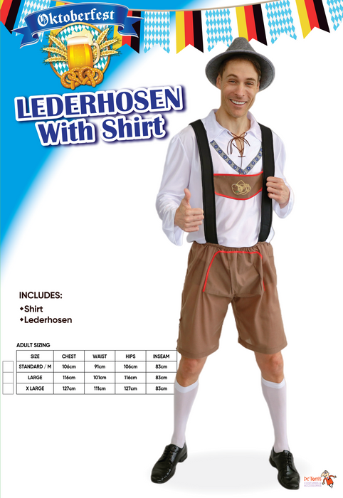 Lederhosen with Shirt - Extra Large